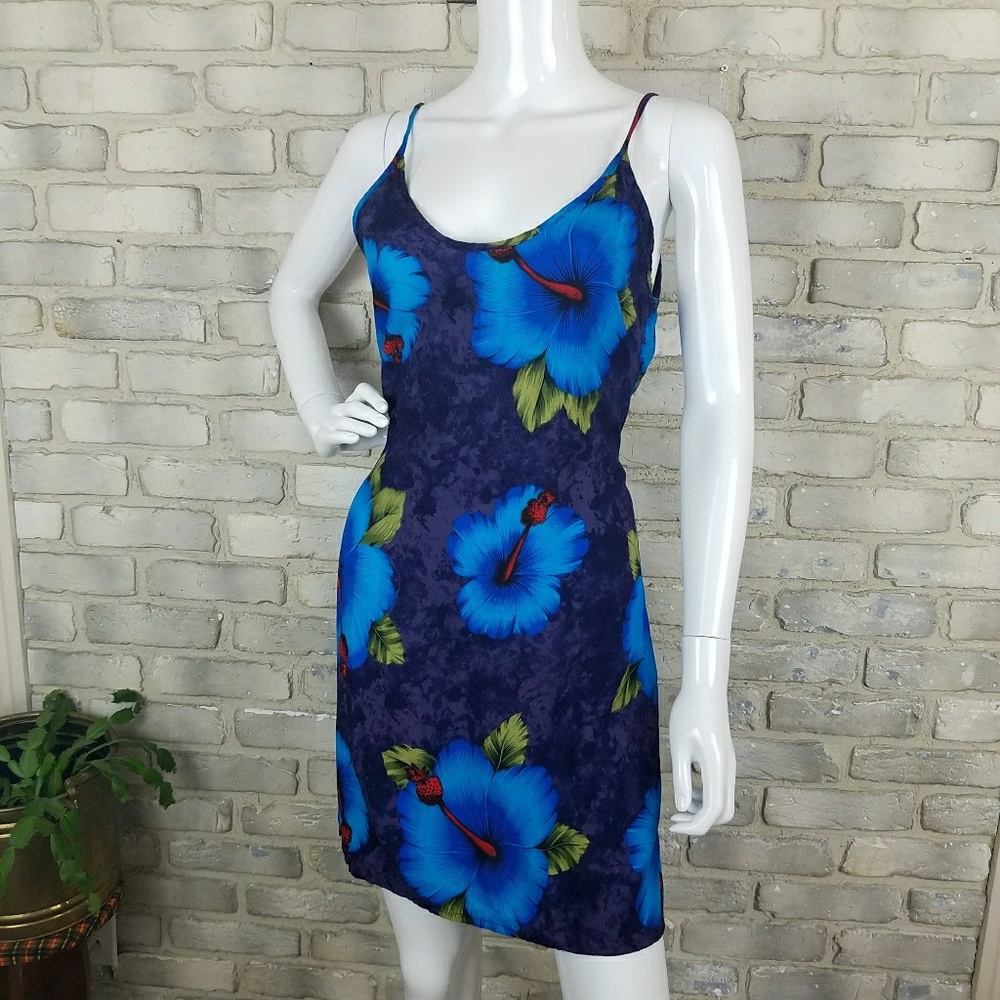 Banana Split Womens Dress Sze S Blue Hawiian